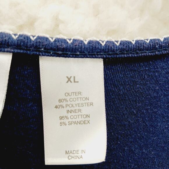 Top Size XL Navy White Embroidery Cruise Nautical Sailorcore Coastal Classic Y2K - Picture 13 of 14